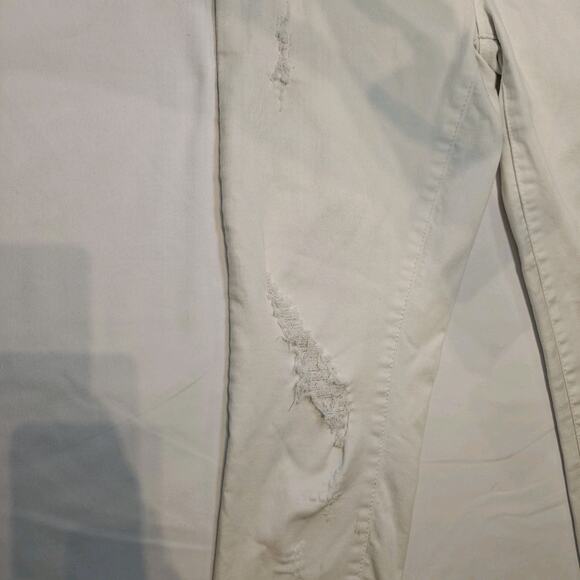 Articles of Society Jeans Women Size 27 White Distressed Mid Rise Frayed Hem - Picture 5 of 16